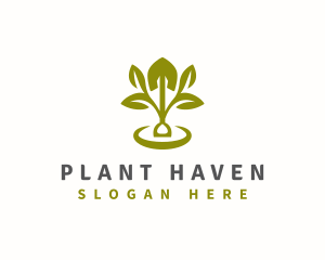 Plant Shovel Gardening logo design