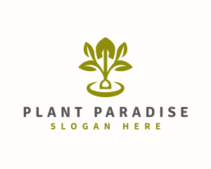 Plant Shovel Gardening logo design