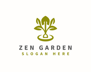 Plant Shovel Gardening logo design