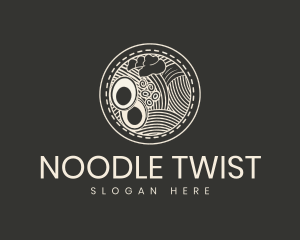 Abstract Ramen Noodle Soup logo design