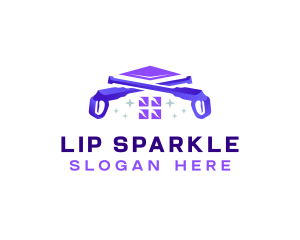 Cleaning Power Wash Sparkle logo design