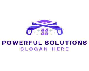 Cleaning Power Wash Sparkle logo design