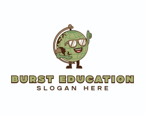 Earth Educational Globe logo design