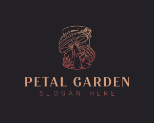 Organic Mushroom Botany logo design