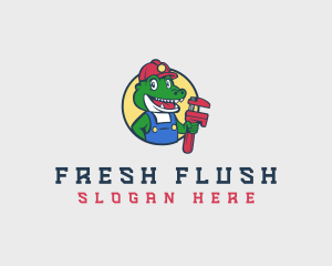 Wrench Plumbing Alligator logo