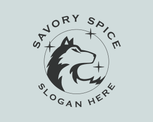 Starry Wolf Gamer logo design