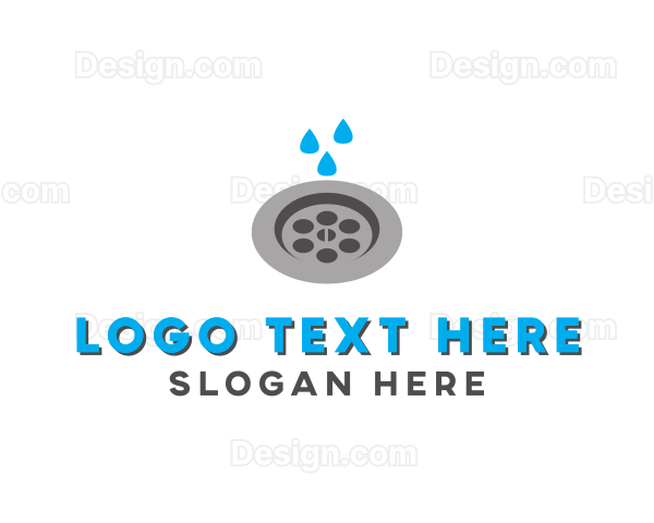 Plumbing Water Drain Drainage Logo