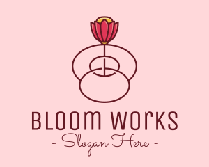 Fancy Bloom Flower logo design