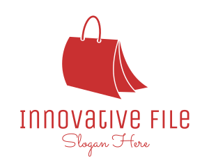 Paper Folder Bag logo design