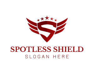 Flying Shield Wings logo design