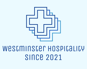 Blue Medical Hospital logo design