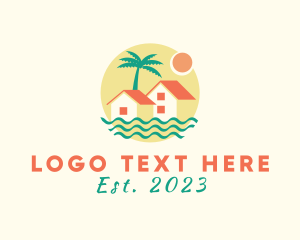 Motel - Beach House Island Resort logo design