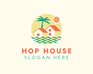 Beach House Island Resort logo design