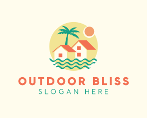 Beach House Island Resort logo design