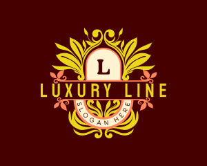 Leaf Fashion Ornament Boutique  logo design