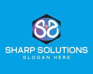 Modern Hexagon Letter S logo design