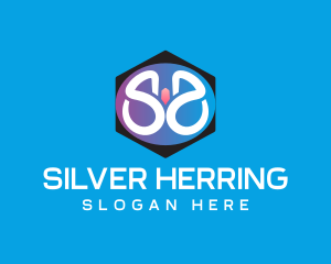 Modern Hexagon Letter S logo design