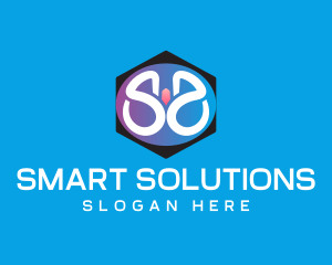 Modern Hexagon Letter S logo design