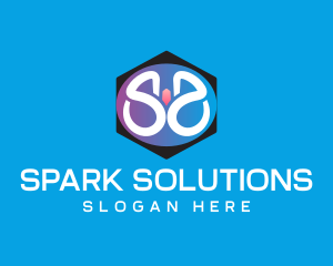 Modern Hexagon Letter S logo design