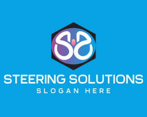 Modern Hexagon Letter S logo design