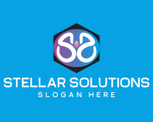 Modern Hexagon Letter S logo design