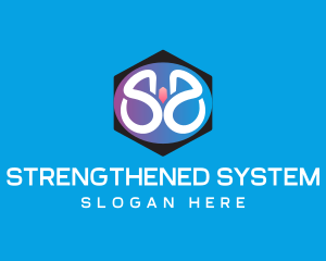 Modern Hexagon Letter S logo design