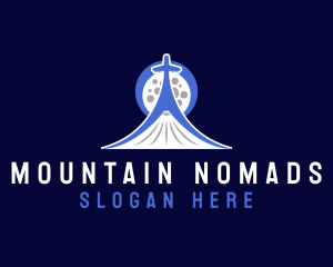 Mountain Moon Airplane logo design