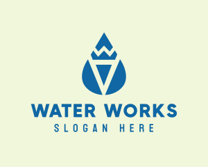 Letter A Water Station logo