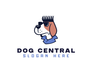 Dog Comb Hair logo design