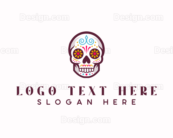 Decorative Art Skull Logo