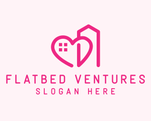 Heart Love Building  logo design