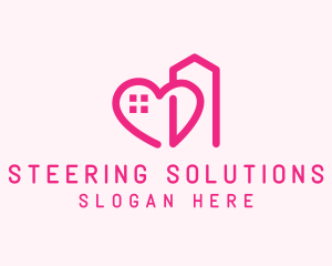 Heart Love Building  logo design