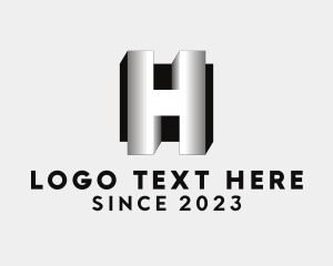 3D Modern Letter H logo