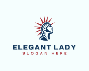 Freedom Lady Liberty logo design