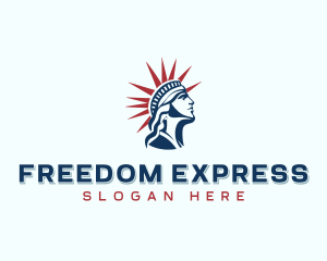 Freedom Lady Liberty logo design