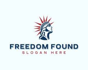 Freedom Lady Liberty logo design