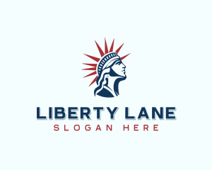 Freedom Lady Liberty logo design