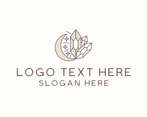 Cosmic Crystal Stone logo design