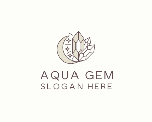 Cosmic Crystal Stone logo design