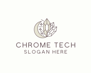 Cosmic Crystal Stone logo design