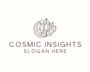 Cosmic Crystal Stone logo design