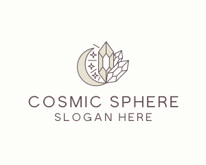 Cosmic Crystal Stone logo design