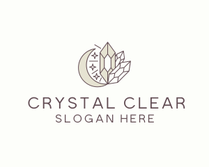 Cosmic Crystal Stone logo design