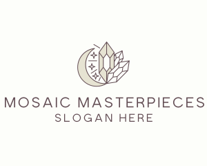 Cosmic Crystal Stone logo design