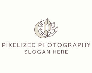 Cosmic Crystal Stone logo design