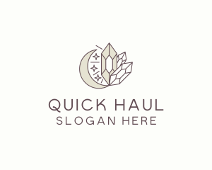 Cosmic Crystal Stone logo design