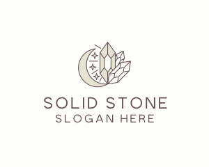 Cosmic Crystal Stone logo design