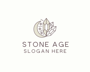 Cosmic Crystal Stone logo design