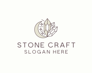 Cosmic Crystal Stone logo design