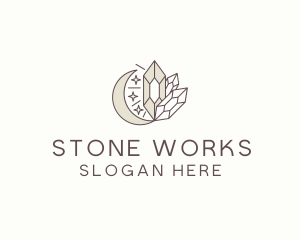 Cosmic Crystal Stone logo design